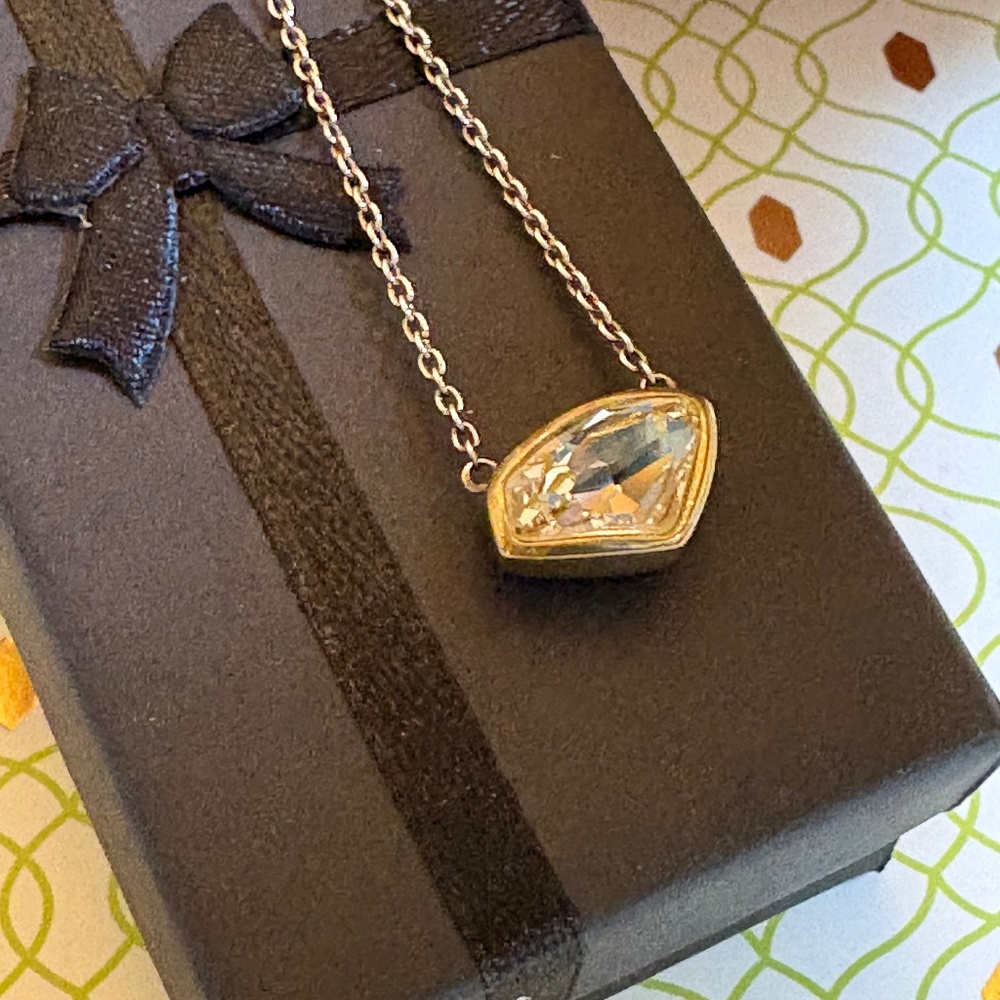 Silpada Gold-Tone Crystal Pendant Necklace